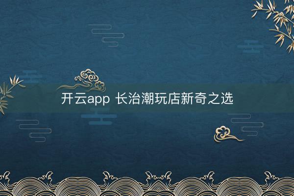 开云app 长治潮玩店新奇之选